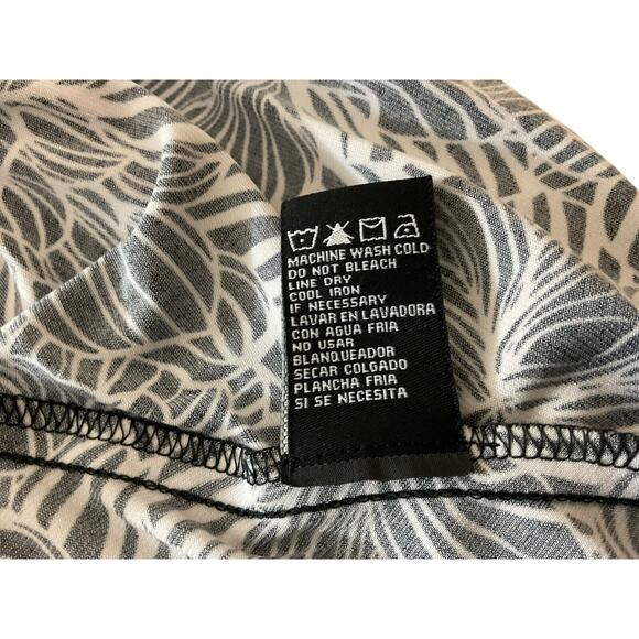 Perceptions Women's 16W Black White Dress Floral Print Scoop Neck Sleeveless - Picture 9 of 15